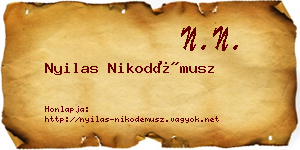 Nyilas Nikodémusz névjegykártya